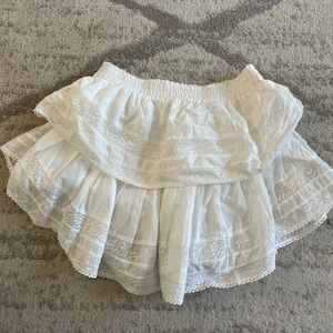 Loveshackfancy Ruffle Mini Skirt Size S